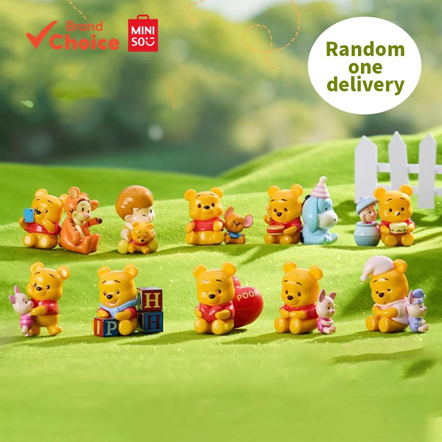 MINISO  ดิสนีย์ วินนี่เดอะพูห์ ชุด Best Friend บล็อกตัวต่อแม่เหล็ก สร้างสรรค์และสะสมได้ ขนาด 6.5 ซม. × 6.5 ซม. × 6.5 ซม.