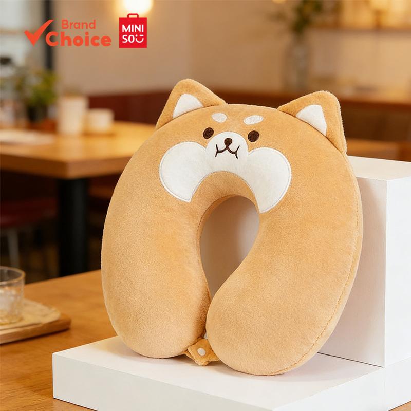 Miniso Shiba Inu Series หมอนเดินทางเมมโมรี่โฟมรูปตัว U แบบพกพาที่รองรับแบบนุ่มสําหรับ Travel & Naps 30286 Cm