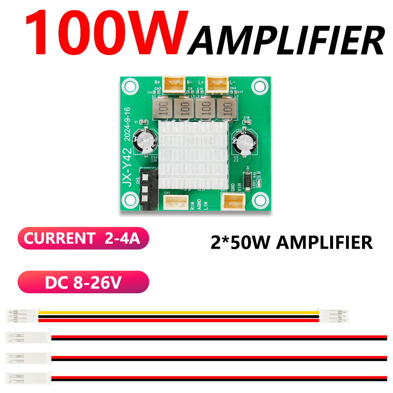 แผงขยายเสียงซับวูฟเฟอร์ 100W โมโน ซับเพาเวอร์แอมป์บอร์ด แรงดันไฟฟ้ากว้าง 8V-26V สําหรับเครื่องเสียงรถยนต์และบ้าน DIY