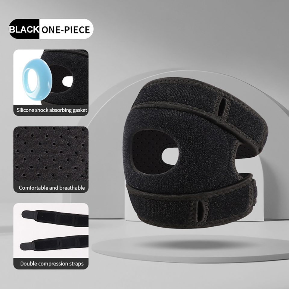 สายรัดเข่าระบายอากาศได้,รองรับ Patella ปรับได้สําหรับการบาดเจ็บป้องกันบาสเกตบอลยกน้ําหนักเดินป่า,ขายด้านข้าง,กลางแจ้งพร้อมหมวก Anti Uv