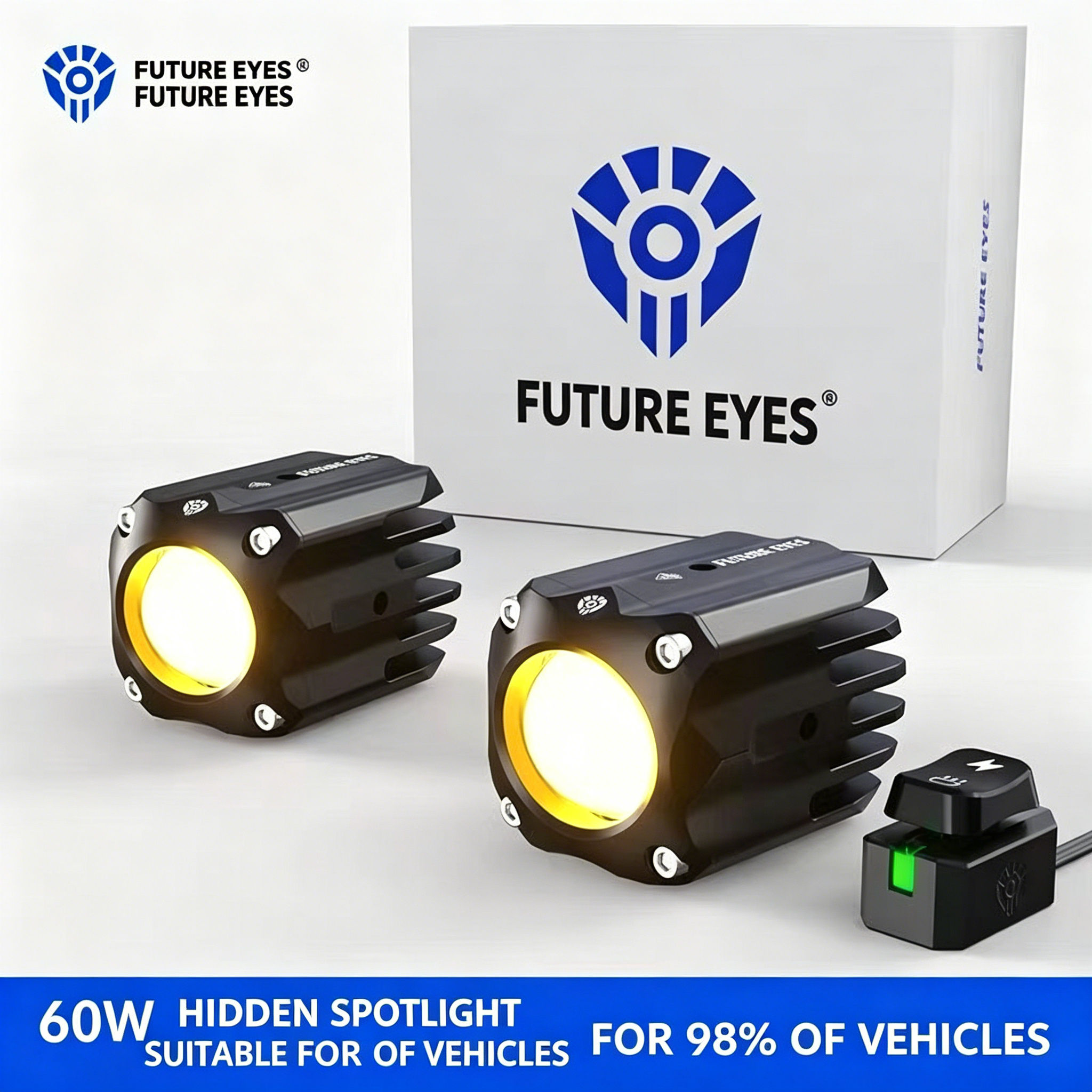 Future Eye F150s Mini ซ่อนไฟหน้า-หลัง ปรับแสงชัดเจน ไม่รบกวนสายตา ขับขี่ปลอดภัย