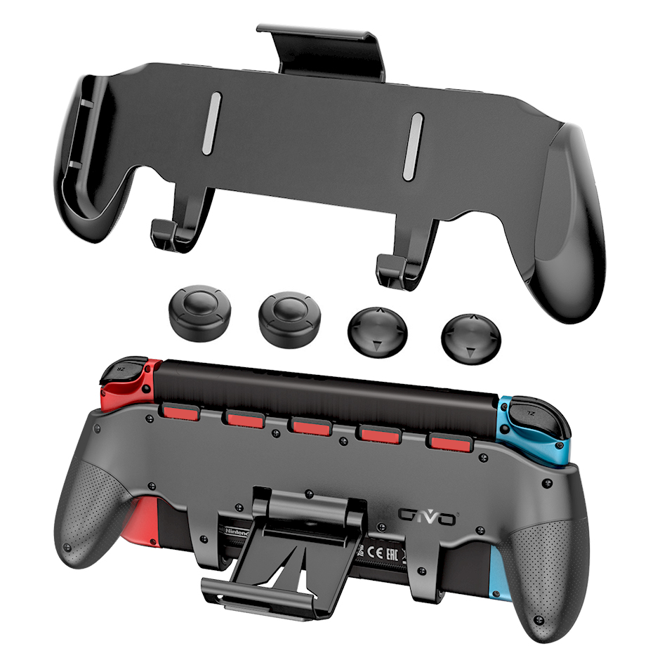 ด้ามจับ OIVO สําหรับ Nintendo Switch/OLED ออกแบบตามหลักสรีรศาสตร์ ปรับได้ เพื่อความสบาย พร้อมปุ่มเสริม 4 ปุ่ม