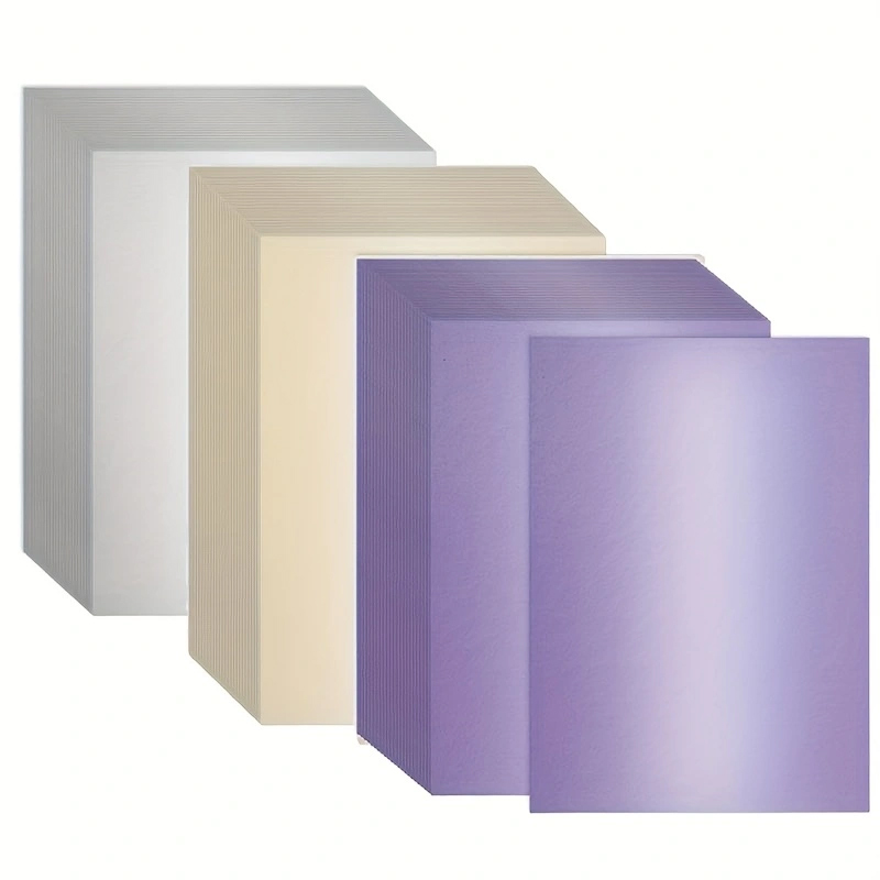 Purple Shimmer Cardstock ,25 แผ่น – A4 Metallic Paper – 250gsm 92lb Cover – Double Sided Pearlescent
