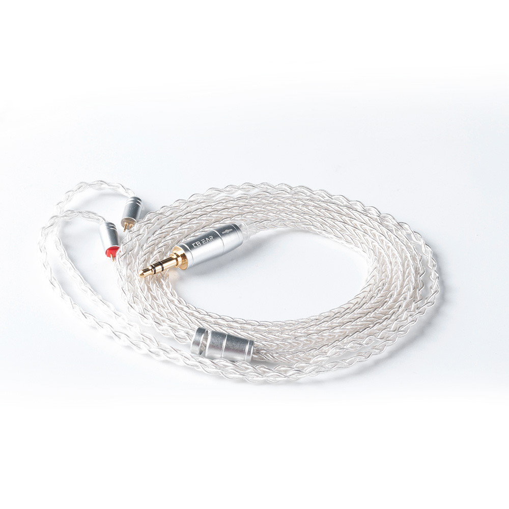 KBEAR สายหูฟังอินเอียร์纯度สูง ชุบเงิน HiFi สําหรับ KZ ZSN PRO X อัปเกรดสายหูฟังสําหรับ KZ EDX Pro ZS1