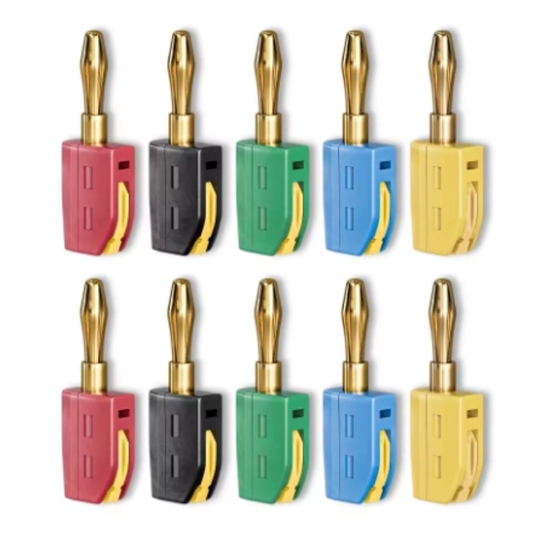 One ชุด 10 ชิ้น 4 มิลลิเมตร Gold-Plated ปลั๊กกล้วย, High Current Quick Connect 32A ไฟฟ้าทดสอบเชื่อมต่อฉนวนความปลอดภัย Shroud
