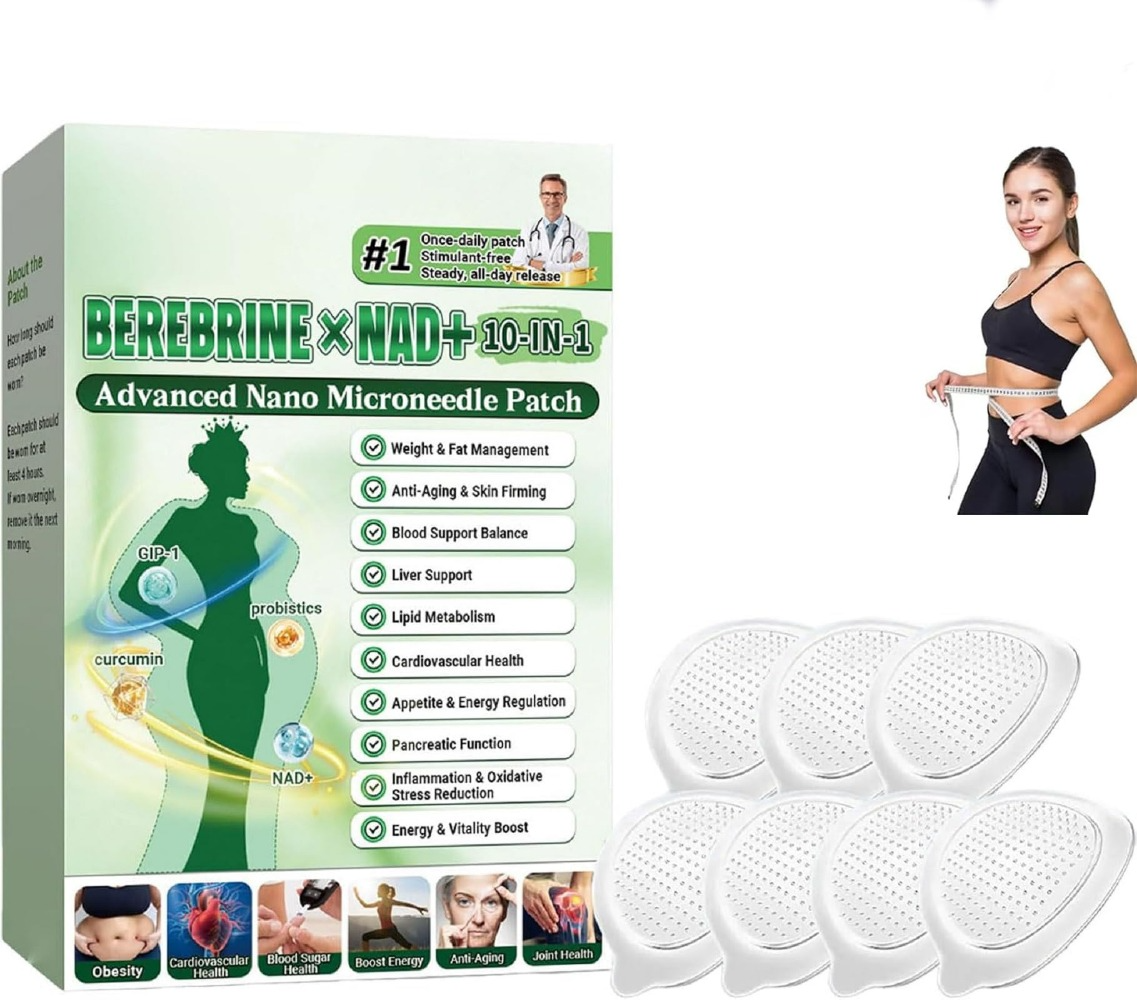 แผ่นแปะดูแลร่างกาย 7 ชิ้น: Moringa & Berberine สําหรับบํารุงและพยุงผิว ด้วยเครื่องเผาผลาญไขมันหน้าท้อง