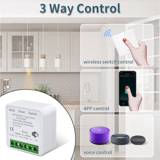 สมาร์ทสวิทช์ Axus สมาร์ท WiFi สวิตช์ไฟ RF 433MHz ควบคุมไร้สายใช้งานร่วมกับ Tuya Life APP ทํางานร่วมกับ Alexa ไร้สายสวิทช์สมาร์ทสวิทช์สวิทช์ไร้สายสําหรับแสง