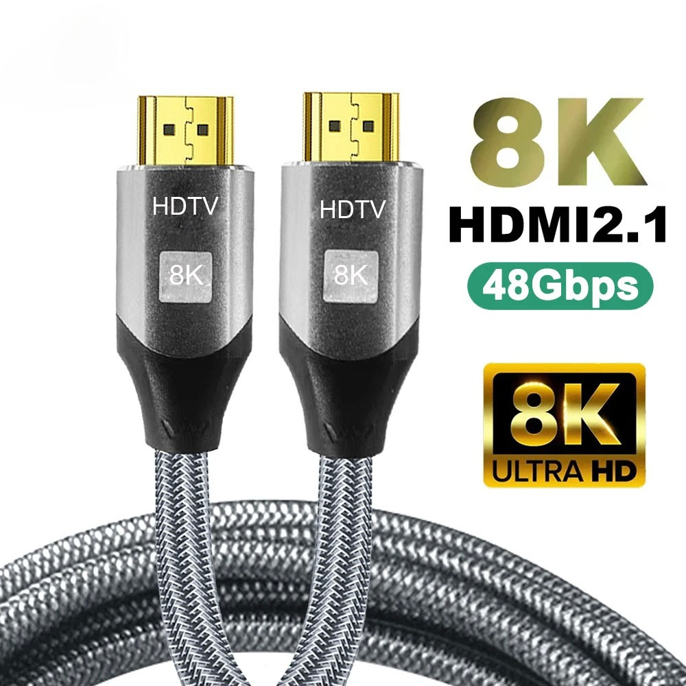 สาย HDMI 2.1 UHD 8K ความเร็วสูง 48Gbps รองรับ 4K 120/60Hz HDR สําหรับทีวี HD แล็ปท็อป จอภาพ Elite