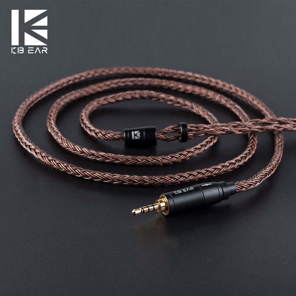 KBEAR 4841 หูฟังอัพเกรด 16 Core IEM Cable HiFi หูฟังเปลี่ยน TRS ทองแดงบริสุทธิ์สายต่อชุดหูฟัง