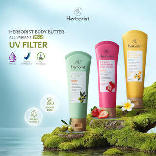 Herborist Body Butter 80gr Dengan Niacinamide Double Vitamin E Melembapkan Tubuh Mencerahkan Kulit