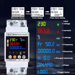 สมาร์ทสวิทช์สําหรับ Tuya MCB รีโมทเปิดปิด 63A Circuit Breaker จับเวลาป้องกันการรั่วไหล Wifi Timer แรงดันไฟฟ้า Protector พร้อม Power On Delay
