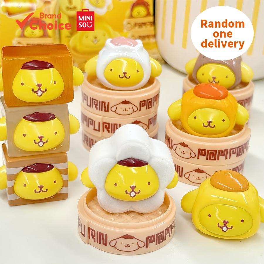 MINISO ฟิกเกอร์ซีรีส์ Mini Bean Pompompurin ขนาดเล็กพิเศษ น่ารัก น่าสะสม ขนาด 3 ซม. × 3 ซม. × 3 ซม. (สุ่ม 1 ชิ้น)