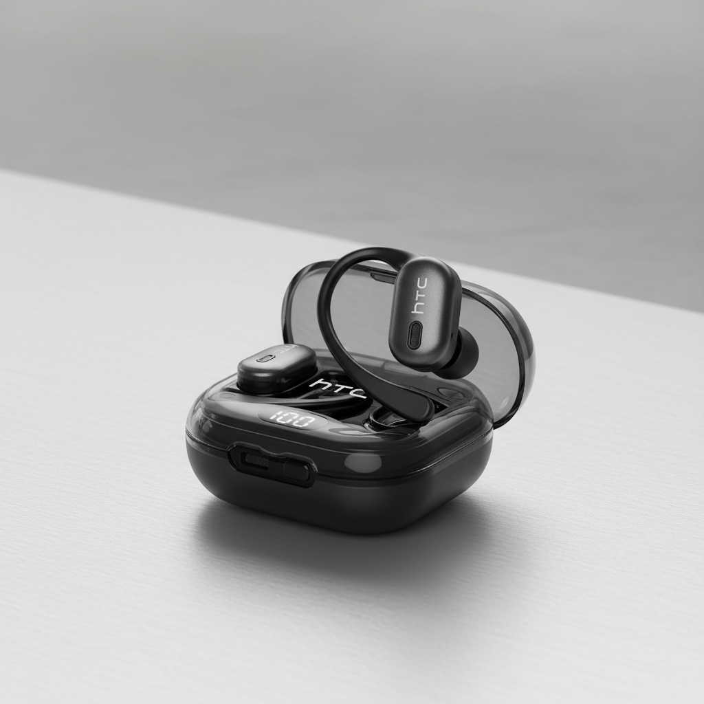 หูฟังแปลภาษา HTC NE08 AI Bluetooth 6.0 แปลเรียลไทม์ 135 ภาษา เสียง HiFi ไดรเวอร์ 10 มม.