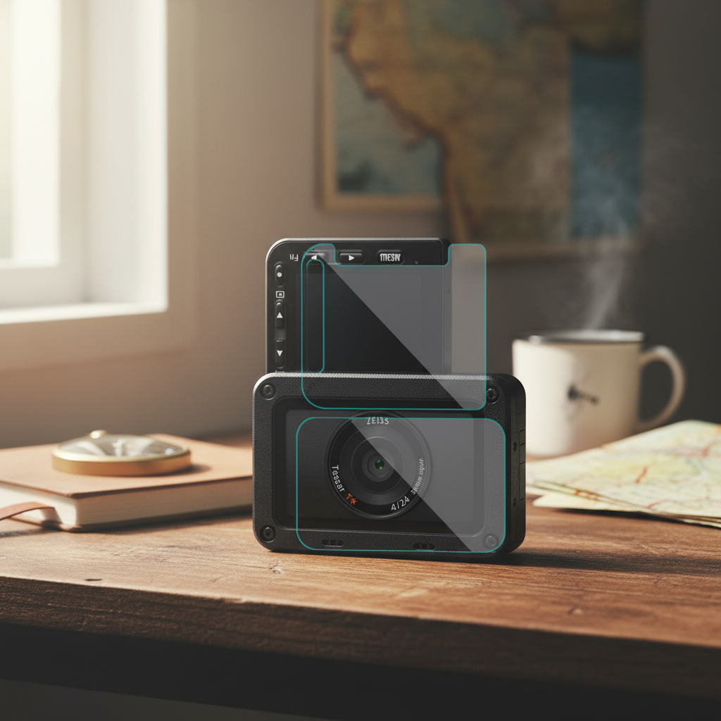 PULUZ ฟิล์มกันรอยหน้าจอ HD แบบยืดหยุ่น สําหรับ Sony RX0 II/RX0 ด้านหน้าและด้านหลัง