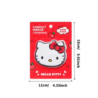 MINISO เฮลโลคิตตี้ แอปเปิ้ล ซีซั่น ซีรีส์ - กระจกพกพาการ์ตูนสุดน่ารัก ขนาด 11 ซม. × 15 ซม. ของขวัญในอุดมคติ