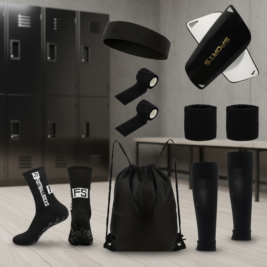 ถุงเท้ากีฬากันลื่น 7 ชิ้น สําหรับผู้ชายผู้หญิง พร้อมสายรัดเก็บของ ถุงบอล ฮู้ดขา และสายรัดข้อมือ