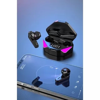 หูฟังบลูทูธ TWS X15 LED RGB Gaming กันน้ำ IPX7 ระบบเสียงไฮไฟ สีดำ
