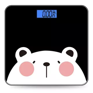 YTL เครื่องชั่งน้ำหนัก ดิจิตอล พร้อมหน้าจอ LED แสดงอุณหภูมิ 180 กก. ลายหมีขาว