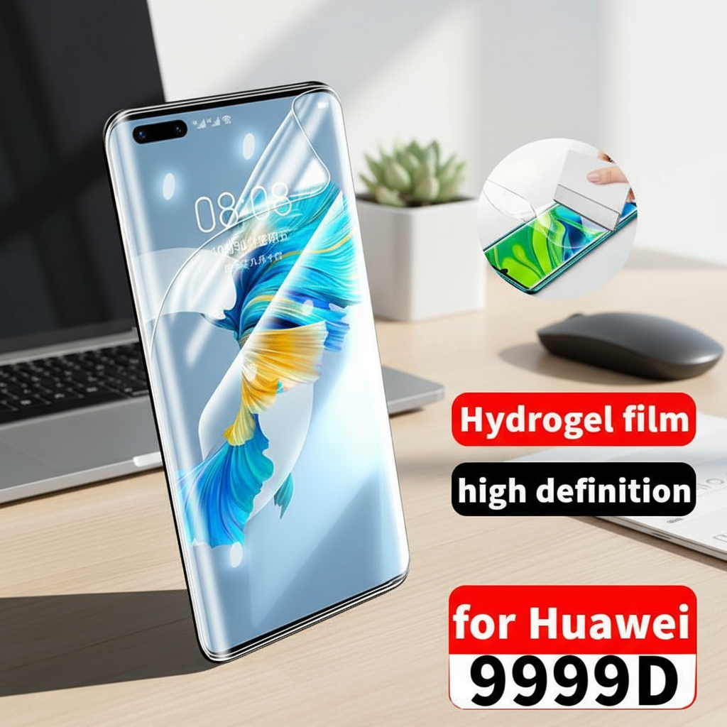 9999D ฟิล์มไฮโดรเจลกันรอย Huawei P50 P40 P30 P20 Pro P30 Lite P10 Plus Mate 40 Pro 30 20 20RS 10 Nov