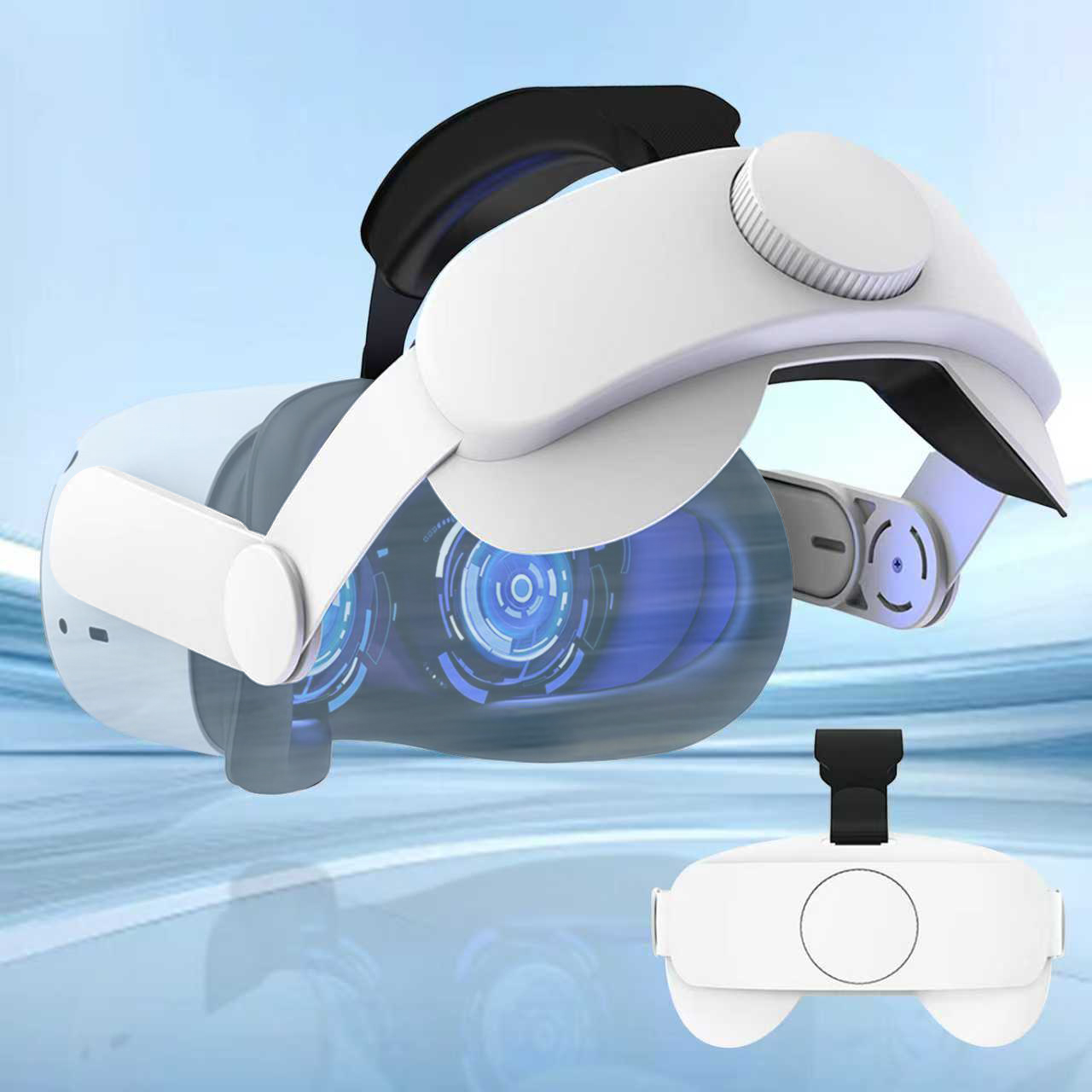 อุปกรณ์เสริมสำหรับ Oculus Quest 2, Meta Quest 2 สายรัดปรับได้ Elite Strap เปลี่ยนเพื่อความสะดวกสบายใ