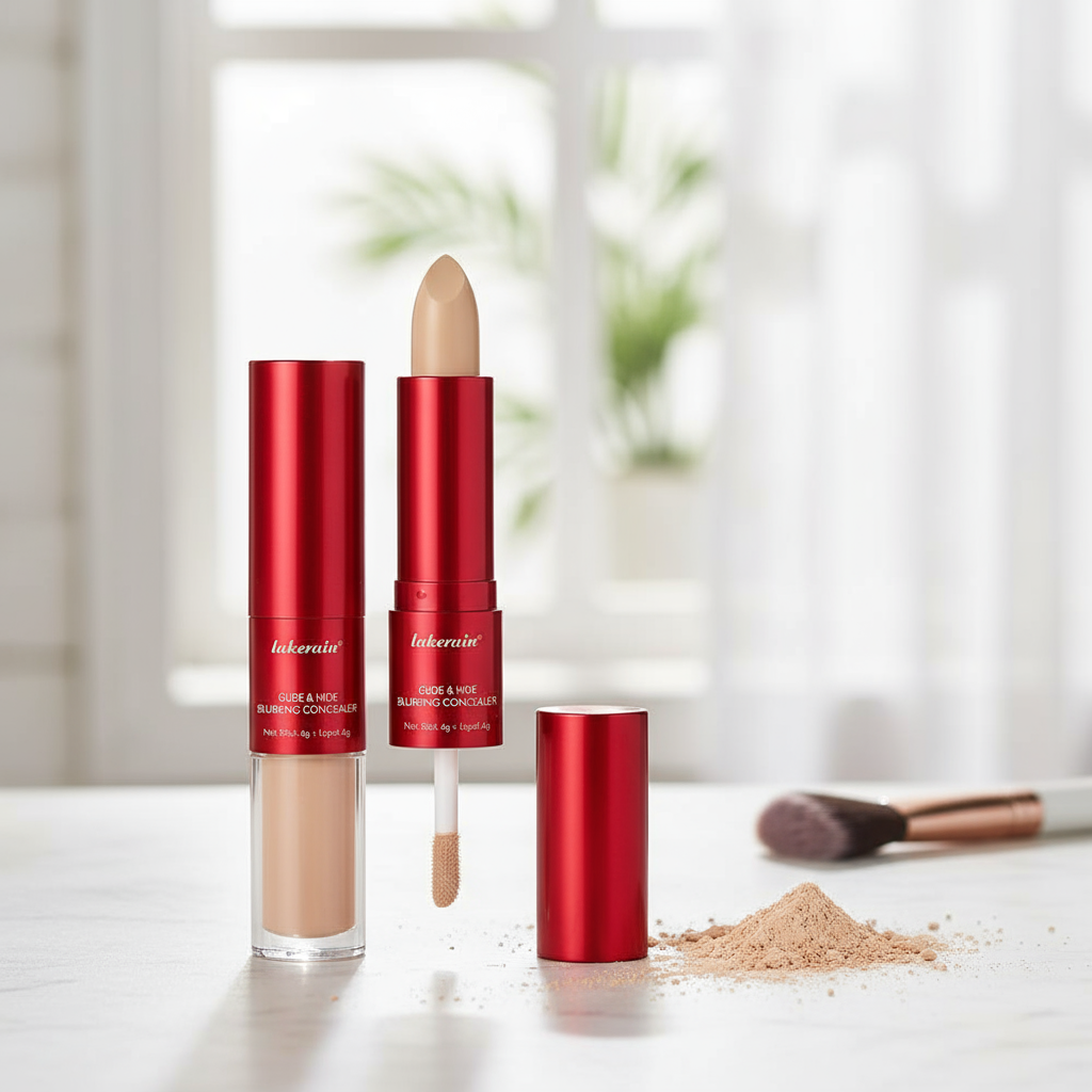 Lakerain คอนซีลเลอร์ 2-in-1 เกลย์ แอนด์ ไฮด์ เบลอริง คอนซีลเลอร์ 8g (4g ลิควิด + 4g สติ๊ก) ปกปิดครบส