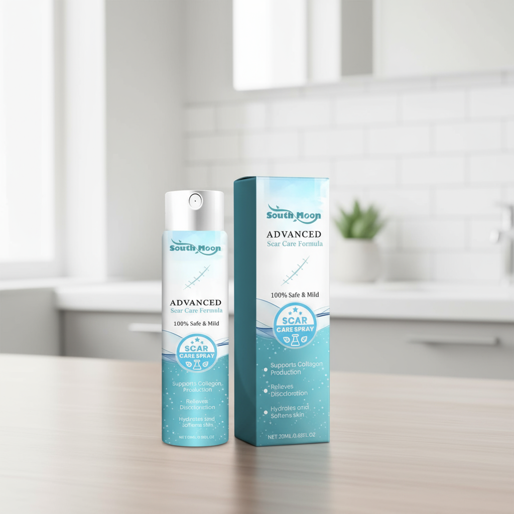 สเปรย์ลบรอยแผลเป็น South Moon - สูตรดั้งเดิมสําหรับรอยแผลเป็นที่เกิดจากไฟไหม้ การผ่าตัด จุดสิว รอยแต