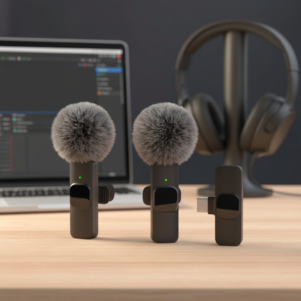 ไมโครโฟนไร้สาย Lavalier Mini สําหรับสมาร์ทโฟน, พีซี, วล็อก, บันทึกเสียง, วิดีโอ, เกม, การสอน