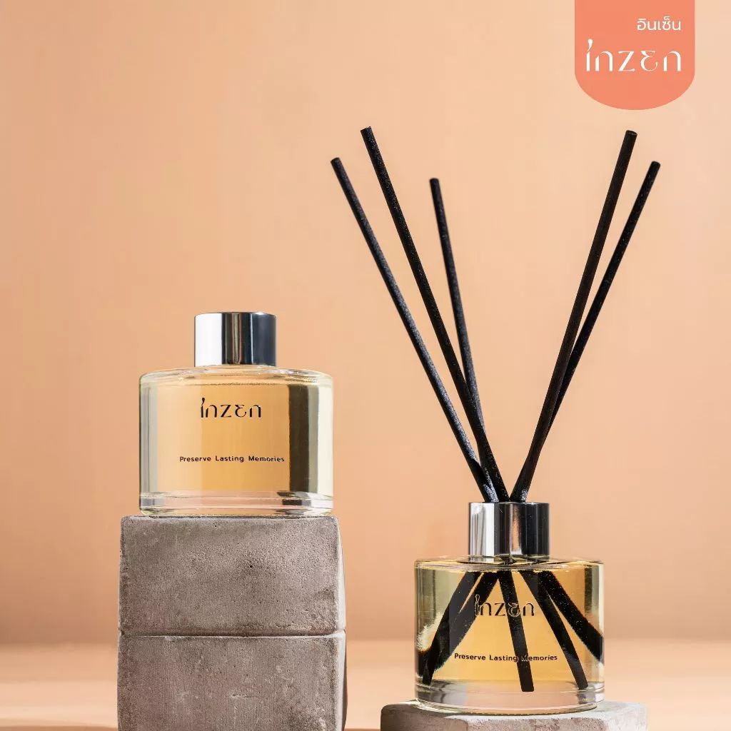 INZEN อินเซ็น ก้านไม้หอมปรับอากาศ ซีรี่ส์ซิกเนเจอร์ 135 มล. หอมนาน 60 วัน กลิ่นหอมหลากหลาย