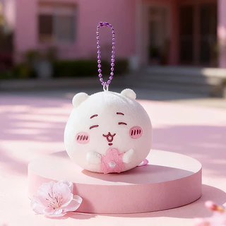 MINISO ซีรีส์ chiikawa - พวงกุญแจฤดูซากุระน่ารักและอร่อย ขนาด 8ซม. × 9ซม. × 8ซม.