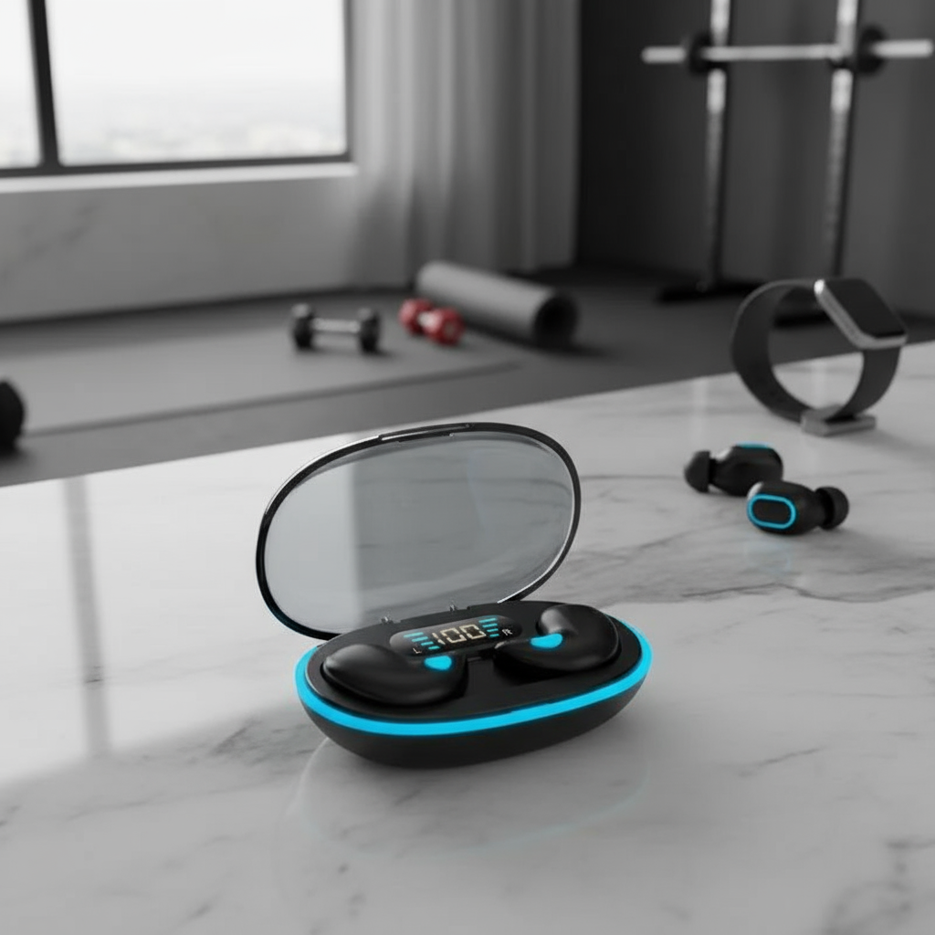 หูฟังบลูทูธไร้สายขนาดเล็ก X55 เสียงสเตอริโอซ่อนเร้น หูฟัง HIFI สําหรับเล่นเกม ฟังเพลง นอนหลับ ลดเสียงรบกวน ไมค์คุณภาพสูง