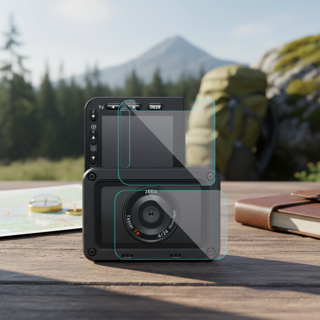 PULUZ ฟิล์มกันรอยนิ้วมือ AF HD สําหรับเลนส์ด้านหน้าและหน้าจอ LCD ด้านหลังของ Sony RX0 II/RX0