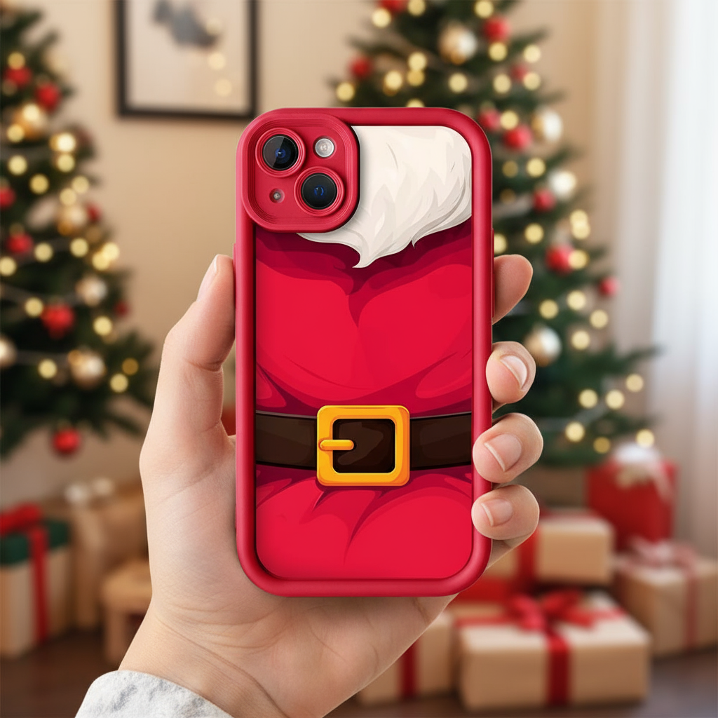 JURSUE เคสกันกระแทกลายคริสต์มาสสําหรับ iPhone 17, Air 16, 15, 14, 13, 12, 11 Pro Max, SE 2020, X, XR