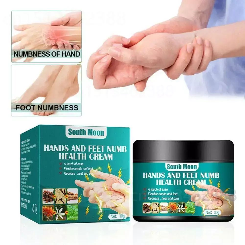 ครีมคลายอาการชา มือและเท้า | บรรเทาอาการปวดอเนกประสงค์สําหรับข้อต่อและกล้ามเนื้อ | สูตรดูแลสุขภาพระดับมืออาชีพ ขนาด 30 กรัม อัปเกรดใหม่