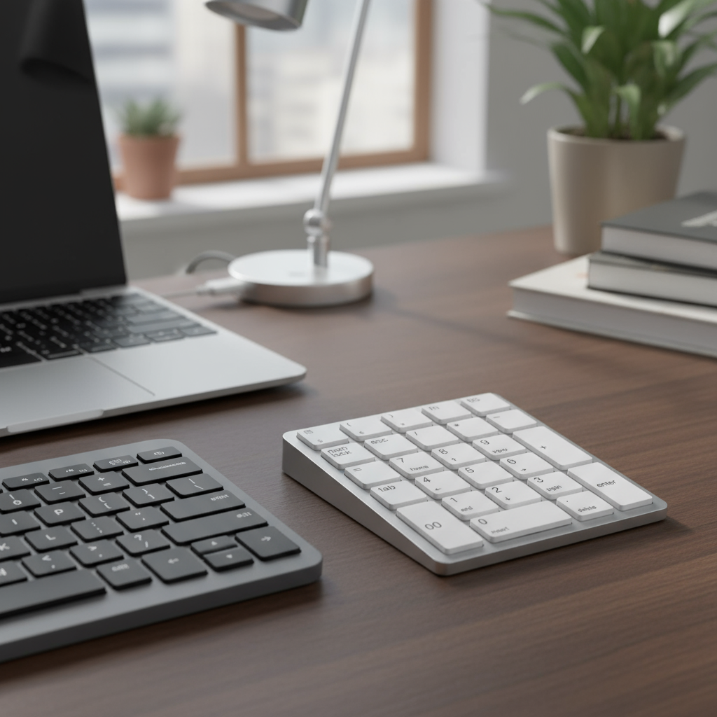 Jomaa คีย์บอร์ดตัวเลขแบบพกพา 26 ปุ่ม, คีย์บอร์ดไร้สาย 2.4GHz สําหรับบัญชีการเงิน