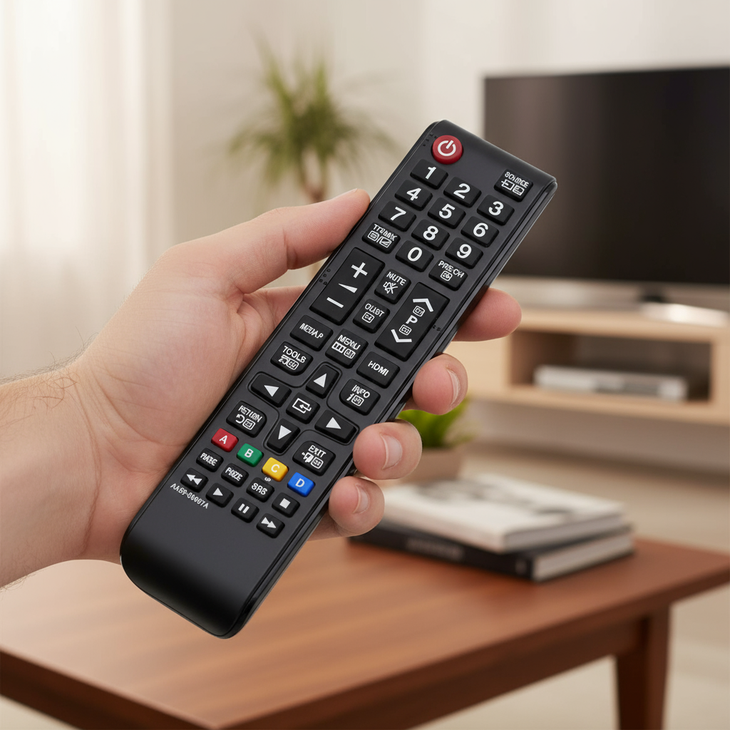 รีโมทคอนโทรล AA59-00607A เข้ากันได้กับรุ่น Samsung Full HD LED TV EH5000 UA32EH5000R UA32EH5000RLSG 