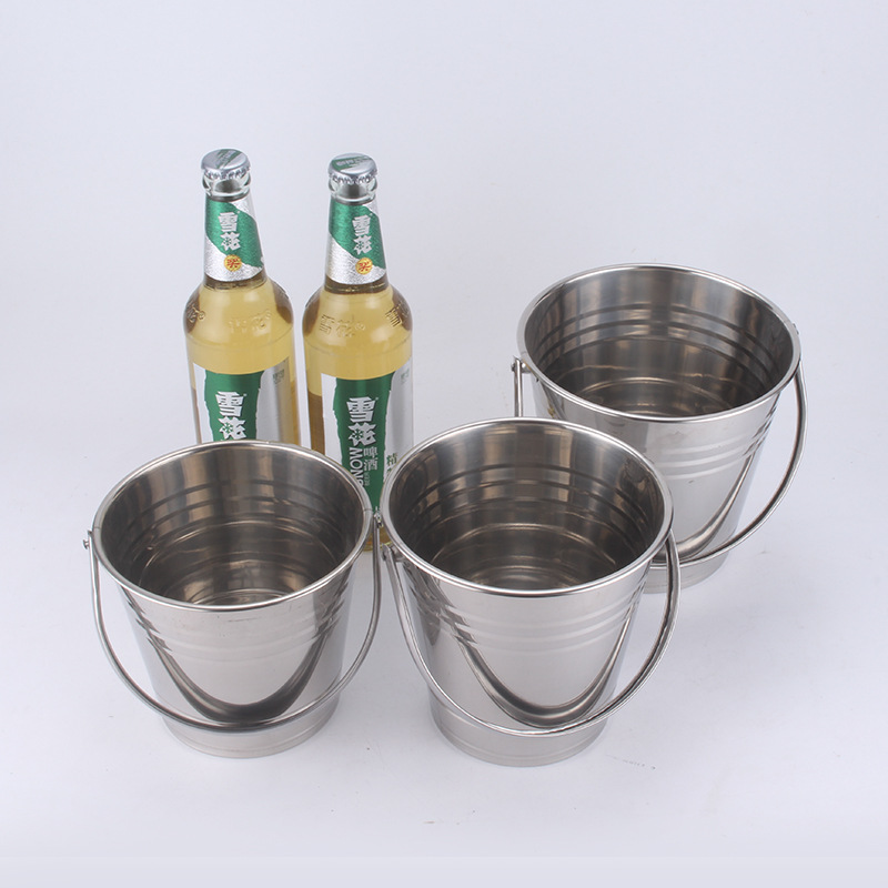 ถังน้ําแข็งสแตนเลสชั้นเดียวพร้อมน้ําแข็งไวน์ประกายและที่จับ เบียร์ไวน์แดง - รูปที่ 2