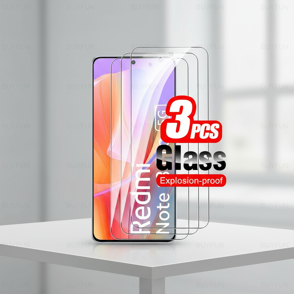 3 ชิ้น ฟิล์มกระจกเต็มจอ สําหรับ Redmi A3