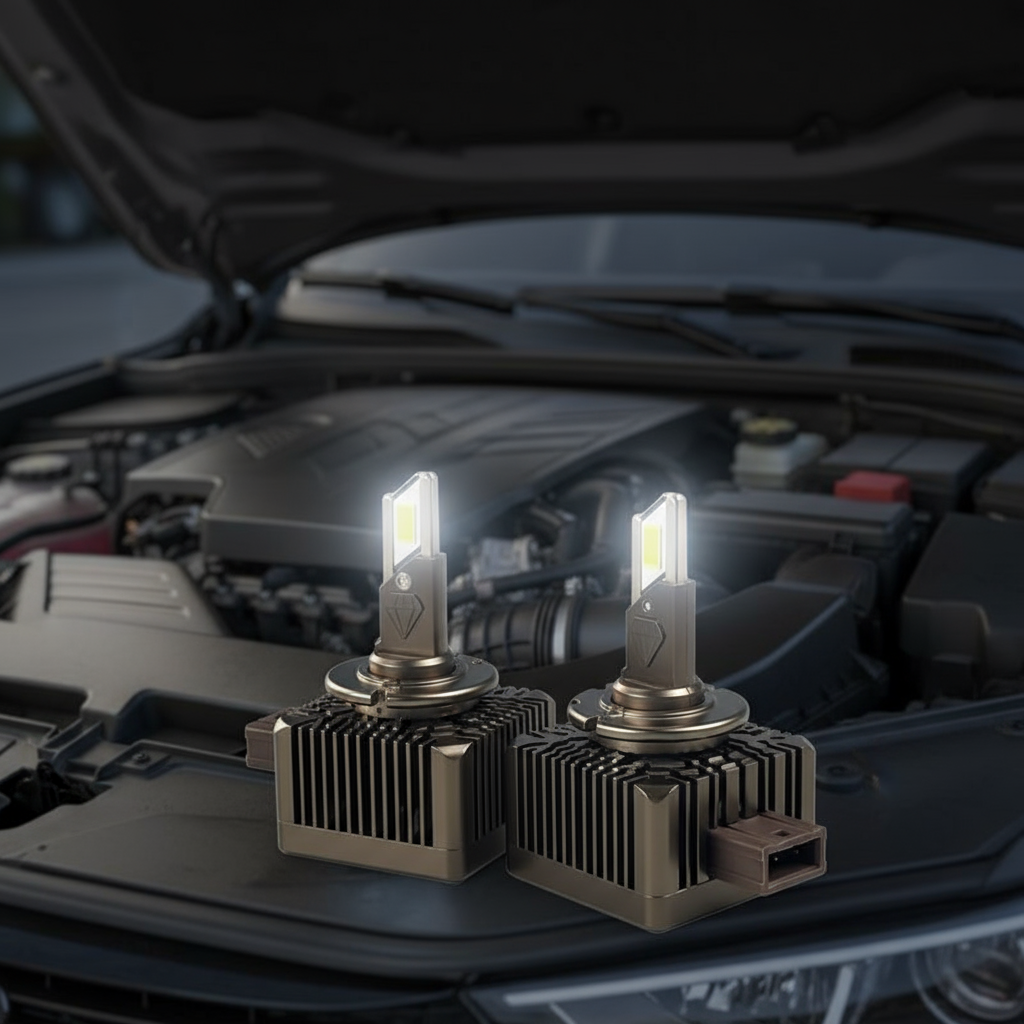 หลอดไฟหน้ารถยนต์ LED D1S D3S D2S D2R D4S D4R D5S Canbus สําหรับรถยนต์ 6000K 130000LM เสียบใช้งานได้ท