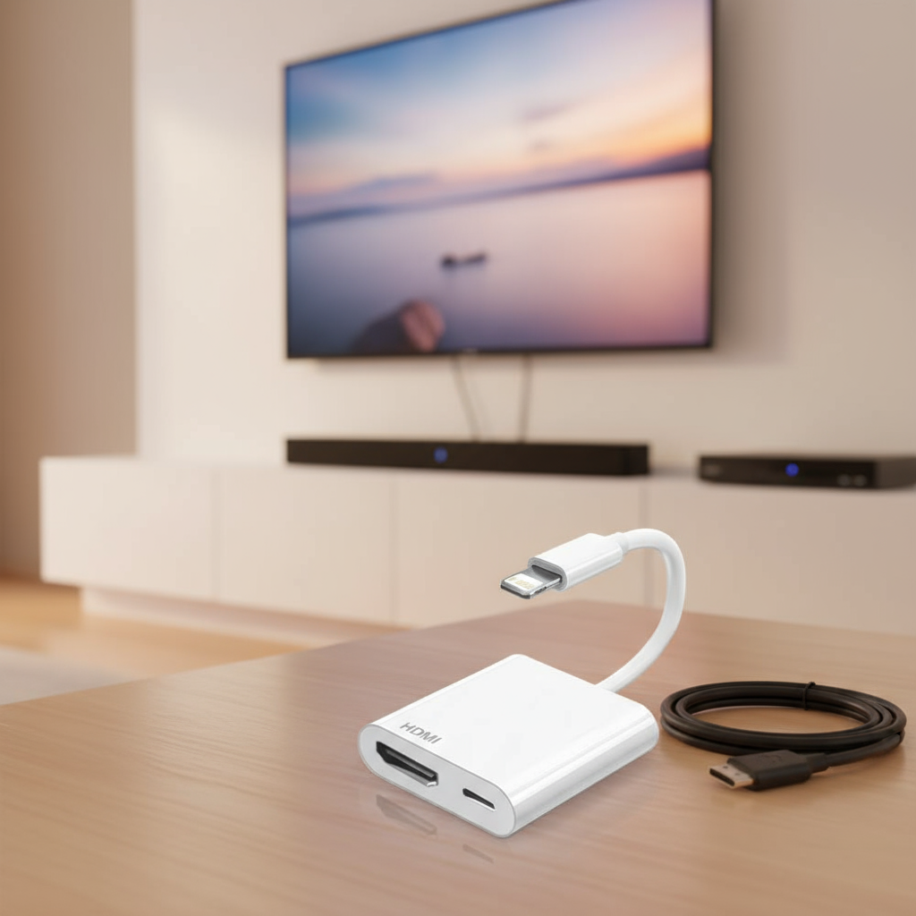 อะแดปเตอร์ L เป็น HDTV ดิจิทัล 2-in-1 ตัวแปลงสัญญาณ AV ดิจิทัล 1080p ตัวเชื่อมต่อหน้าจอซิงค์สําหรับ 