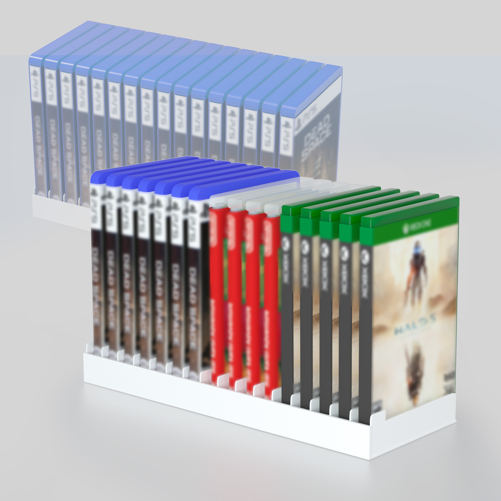 ชั้นวางแผ่นเกมสําหรับ P4 และ P5 ทําจาก ABS