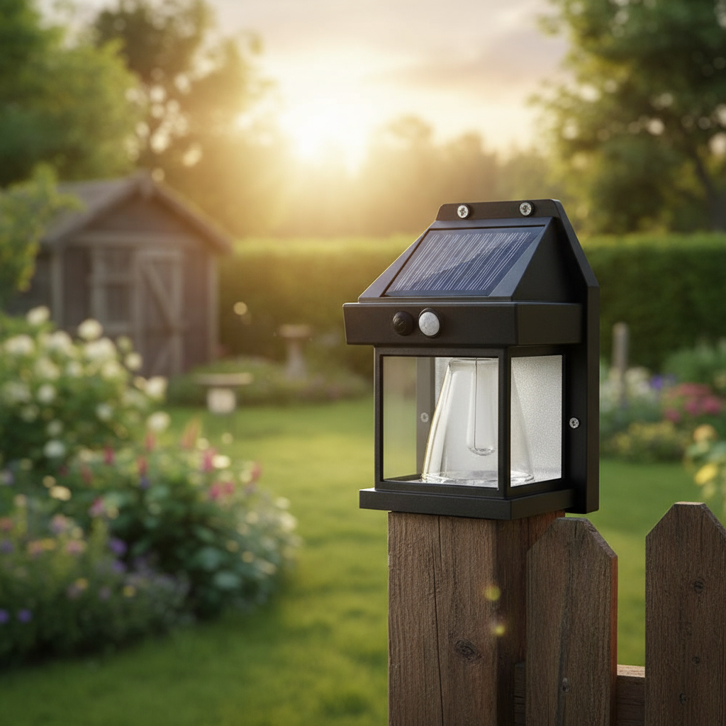 ไฟติดผนัง LED RXC1090, พลังงานแสงอาทิตย์, ตรวจจับการเคลื่อนไหว, IPX65, อายุการใช้งานแบตเตอรี่ยาวนาน