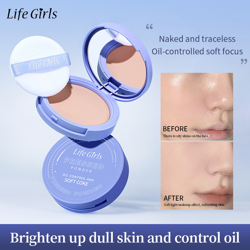 แป้งฝุ่นเซ็ตติ้ง Life Girls เนื้อนุ่ม กันน้ํา กันเหงื่อ ควบคุมความมัน กระจ่างใสเป็นธรรมชาติ ติดทนนาน ตลับแป้ง