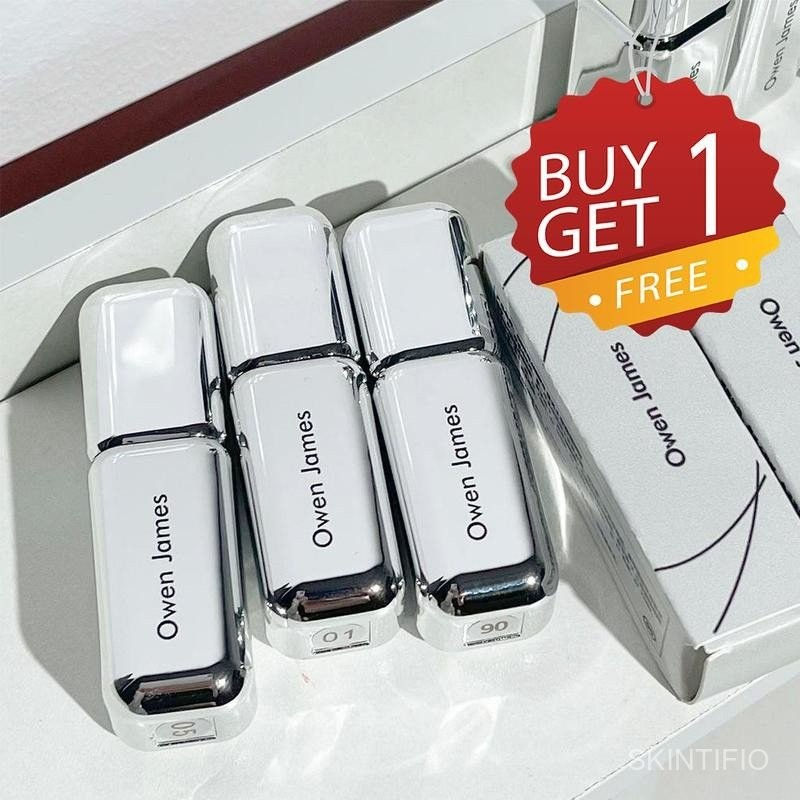 【ซื้อ 1 แถม 1】Owen James ลิปกลอสลิปโคลนแมทเวลเวทไม่หลุดง่ายสีขาวลิปสติกคุณภาพสูง