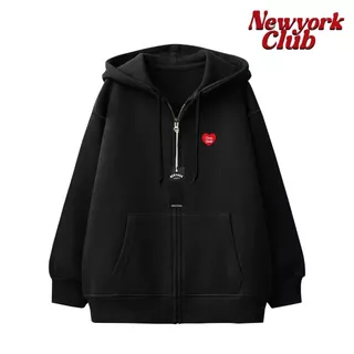 เสื้อคลุมแขนยาว เสื้อกันหนาว กันแดด มีฮู้ด New York 1965 NEWYORKCLUB-COLLECTION ZIPPER (ปักหัวใจ)