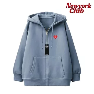 เสื้อคลุมแขนยาว เสื้อกันหนาว กันแดด มีฮู้ด New York 1965 NEWYORKCLUB-COLLECTION ZIPPER (ปักหัวใจ)
