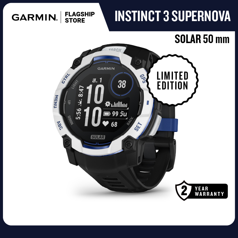 Garmin Instinct® 3 – 50 mm, Solar นาฬิกาสมาร์ทวอทช์ รับประกันศูนย์ไทย 2 ปี