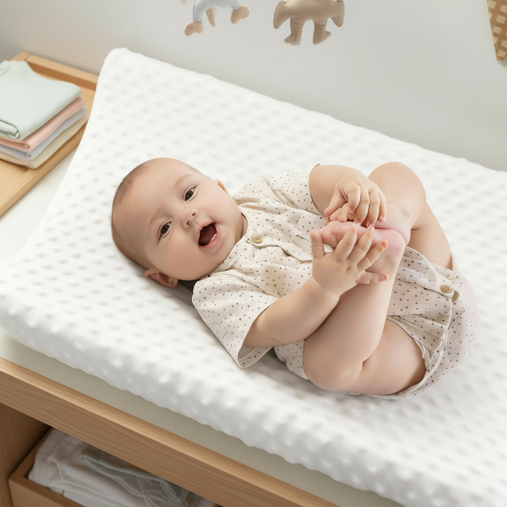 ผ้าคลุมเปลี่ยนผ้าอ้อมเด็ก Baby Care Station 1 ชิ้น (ไม่รวมแผ่นรองใน) สีพื้น นุ่ม ไม่ก่อให้เกิดภูมิแพ