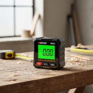 ANENG RN01 Digital Protractor Inclinometer 360 Degree Mini Angle Finder With Strong Magnetic Base Four Sides RN01 1Pc