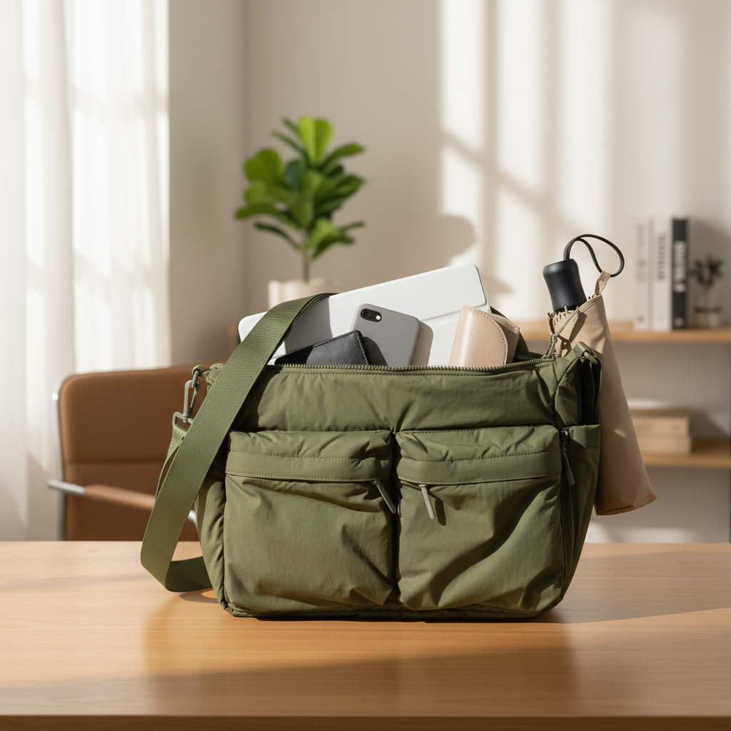 กระเป๋าเมสเซนเจอร์หลายช่อง Tawii.Unisex ความจุขนาดใหญ่ กันน้ํา สําหรับใส่แล็ปท็อปและสะพายไหล่