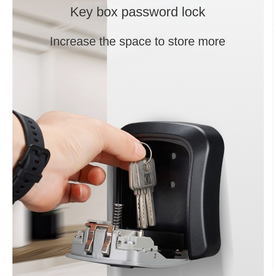 กล่องกุญแจรหัสผ่านตกแต่ง ติดผนังไซต์ก่อสร้าง ป้องกันการโจรกรรม ไม่ต้องเจาะรู ล็อครหัสผ่านชั่วคราวไซต์ก่อสร้าง - รูปที่ 3